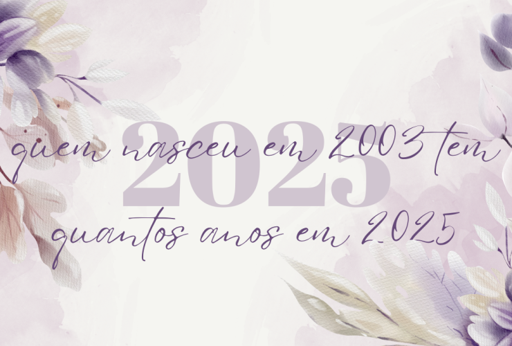 Quem Nasceu em 2003 Tem Quantos Anos em 2025? 36 Quem Nasceu em 2003 Tem Quantos Anos em 2025? Descubra Agora! Se você nasceu em 2003 e deseja saber quantos anos terá em 2025, a resposta é simples: basta subtrair 2003 de 2025. Quem nasceu em 2003 completa 22 anos em 2025. Essa idade marca um momento importante na vida, com novas responsabilidades e oportunidades. Resumo rápido: Quem nasceu em 2003 tem 22 anos em 2025. Essa idade representa uma fase crucial, onde muitas pessoas já estão concluindo a faculdade, iniciando uma carreira profissional ou buscando independência financeira. Continue lendo para entender melhor essa transição e suas implicações. Como Calcular a Idade de Quem Nasceu em 2003 em 2025? O cálculo da idade é bastante simples e segue uma fórmula básica: Ano atual - Ano de nascimento = Idade Aplicando essa fórmula: 2025 - 2003 = 22 anos Portanto, todas as pessoas nascidas em 2003 completam 22 anos ao longo de 2025. A idade exata depende do mês de nascimento. Se a pessoa faz aniversário antes da data atual, já terá 22 anos; caso contrário, ainda terá 21 até o dia do aniversário. O Que Significa Completar 22 Anos? Aos 22 anos, muitas mudanças ocorrem na vida. Essa idade representa uma fase de transição entre a juventude e a vida adulta, trazendo desafios como: Independência financeira: Muitos já estão no mercado de trabalho e administram suas próprias finanças. Formação acadêmica: Algumas pessoas estão concluindo a graduação e planejando a pós-graduação. Crescimento pessoal: Desenvolvimento de habilidades emocionais e sociais para enfrentar desafios do dia a dia. Como Era o Mundo em 2003? Para quem nasceu em 2003, o mundo era bem diferente. Aqui estão alguns acontecimentos marcantes: Tecnologia: A internet estava em ascensão, mas redes sociais como Facebook e Instagram ainda não dominavam o cenário. Entretenimento: Filmes como O Senhor dos Anéis: O Retorno do Rei faziam sucesso nos cinemas. Esportes: O Brasil conquistava títulos importantes e se preparava para futuras Copas do Mundo. Eventos globais: O mundo passava por mudanças políticas e tecnológicas significativas. Expectativas para Quem Tem 22 Anos em 2025 Aos 22 anos, muitas decisões importantes surgem, como escolher uma carreira, ingressar em cursos de especialização ou buscar independência financeira. Algumas dúvidas comuns nessa idade são: Qual caminho profissional seguir? Vale a pena continuar estudando ou começar a trabalhar? Como se preparar para um futuro financeiramente estável? O importante é aproveitar essa fase para crescer, experimentar e traçar novos caminhos. Conclusão Se você nasceu em 2003, terá 22 anos em 2025, um marco na vida de qualquer jovem. Essa idade representa novas responsabilidades, desafios e oportunidades. Agora que você já sabe sua idade exata e o que esperar desse novo ciclo, é hora de planejar o futuro e aproveitar cada momento dessa fase!