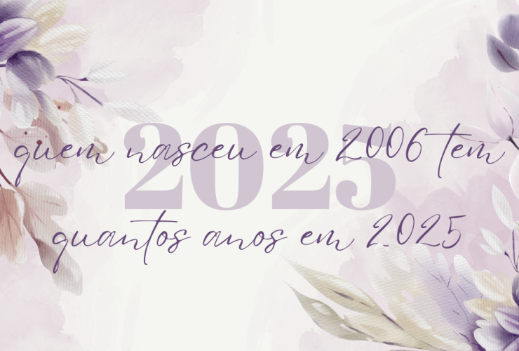 Quem Nasceu em 2006 Tem Quantos Anos em 2025? Descubra Agora! 45 Quem Nasceu em 2006 Tem Quantos Anos em 2025? Descubra Agora! Se você nasceu em 2006 e quer saber quantos anos terá em 2025, a resposta é simples: basta subtrair 2006 de 2025. Quem nasceu em 2006 completa 19 anos em 2025. Isso significa que essas pessoas estarão entrando na fase adulta com novas oportunidades e desafios pela frente. Resumo rápido: Quem nasceu em 2006 tem 19 anos em 2025. Essa idade marca um momento crucial, onde muitas decisões importantes são tomadas, como a escolha da carreira, ingresso na universidade e busca pela independência financeira. Continue lendo para entender melhor essa transição e suas implicações. Como Calcular a Idade de Quem Nasceu em 2006 em 2025? O cálculo da idade é bem simples e segue uma fórmula básica: Ano atual - Ano de nascimento = Idade Aplicando essa fórmula: 2025 - 2006 = 19 anos Portanto, todas as pessoas nascidas em 2006 completam 19 anos ao longo de 2025. A idade exata depende do mês de nascimento. Se a pessoa faz aniversário antes da data atual, já terá 19 anos; caso contrário, ainda terá 18 até o dia do aniversário. O Que Significa Completar 19 Anos? Aos 19 anos, muitas mudanças ocorrem na vida. Essa idade representa o início da vida adulta com desafios como: Maior independência: Muitos jovens saem da casa dos pais ou começam a trabalhar. Faculdade e estudos: Muitos ingressam no ensino superior ou cursos técnicos. Planejamento financeiro: É um momento crucial para aprender sobre economia pessoal e investimentos. Como Era o Mundo em 2006? Para quem nasceu em 2006, o mundo era bem diferente. Aqui estão alguns acontecimentos marcantes: Tecnologia: O Facebook começava a crescer e os primeiros smartphones apareciam. Entretenimento: O filme "Carros" estreava e se tornava um clássico da animação. Esportes: O Brasil participava da Copa do Mundo da FIFA na Alemanha. Eventos globais: O mundo acompanhava mudanças políticas e tecnológicas significativas. Expectativas para Quem Tem 19 Anos em 2025 Aos 19 anos, muitas decisões importantes surgem, como escolher uma carreira, ingressar na faculdade ou buscar independência financeira. Algumas dúvidas comuns nessa idade são: Qual caminho profissional seguir? Vale a pena continuar estudando ou trabalhar? Como se preparar para um futuro financeiramente estável? O importante é aproveitar essa fase para crescer, experimentar e traçar novos caminhos. Conclusão Se você nasceu em 2006, terá 19 anos em 2025, um marco na vida de qualquer jovem. Essa idade representa novas responsabilidades, desafios e oportunidades. Agora que você já sabe sua idade exata e o que esperar desse novo ciclo, é hora de planejar o futuro e aproveitar cada momento dessa fase!